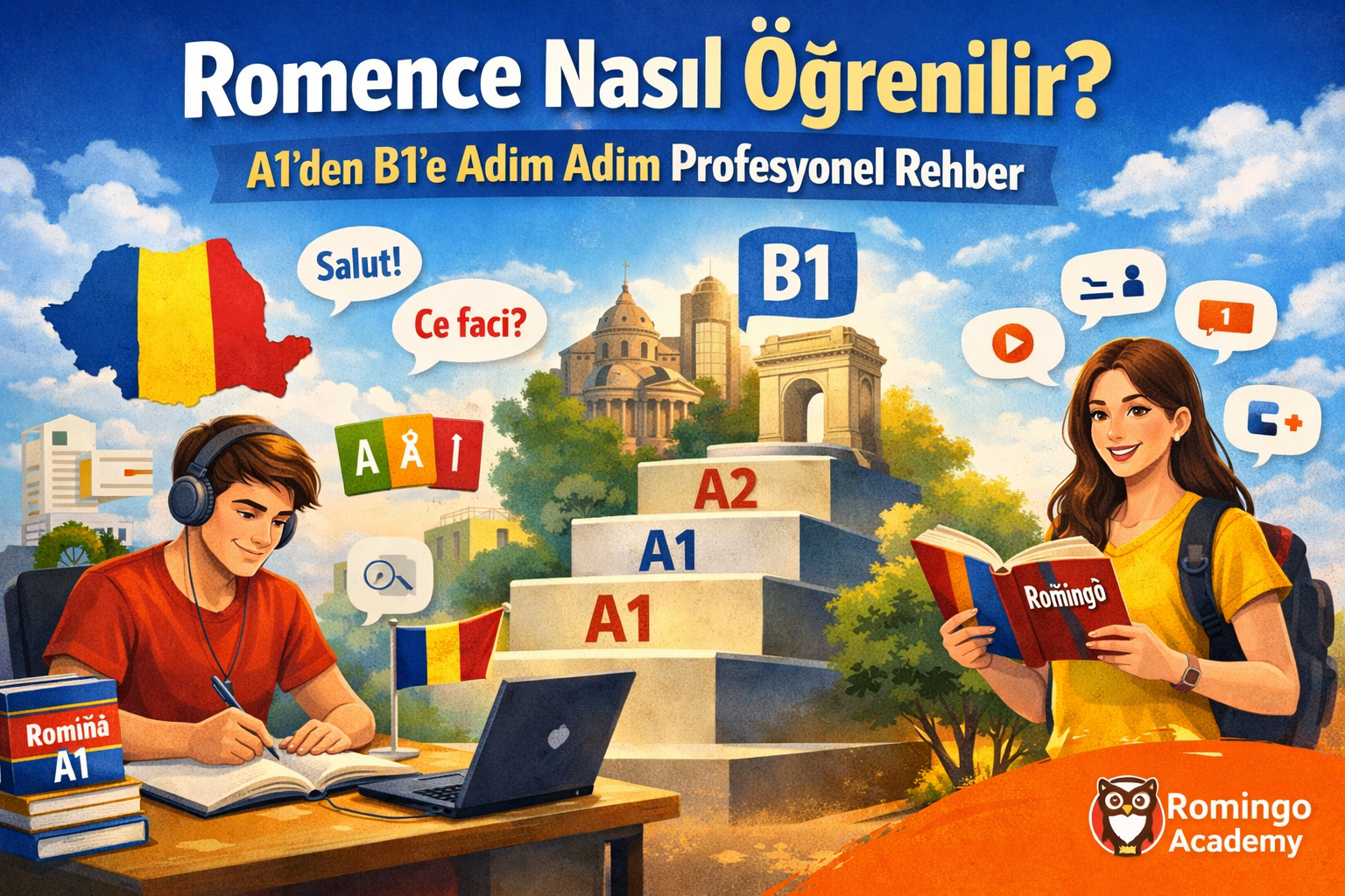 Romence nasıl öğrenilir? A1’den B1 seviyesine kadar etkili yöntemler,